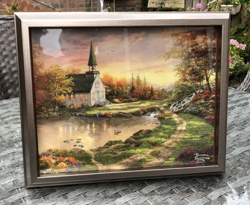 Thomas kinkade print chapel - thomas,