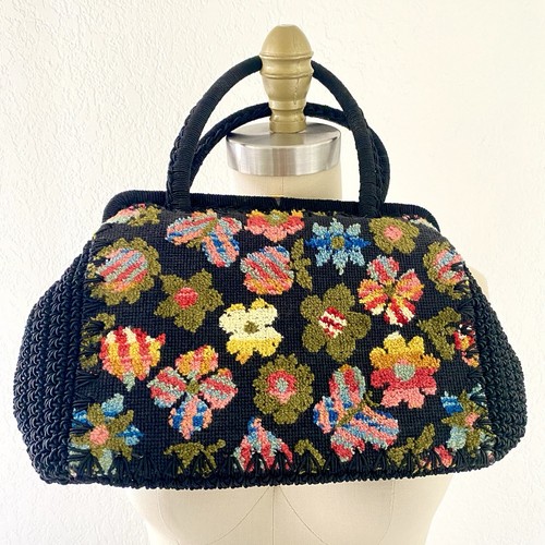 Vintage 50s 60s carpet bag - 50s,