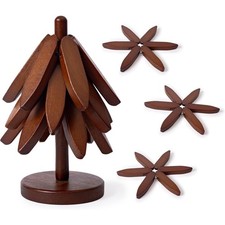 Wooden Trivets Set of 5 - Tree