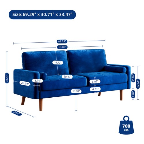 Modern seater teddy velvet - 2,