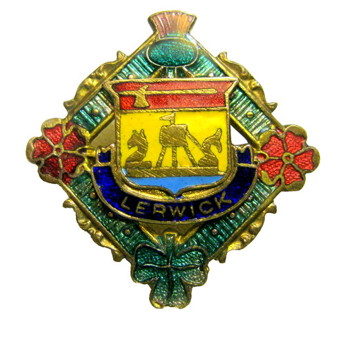 Enamel lerwick brooch pin - lerwick,