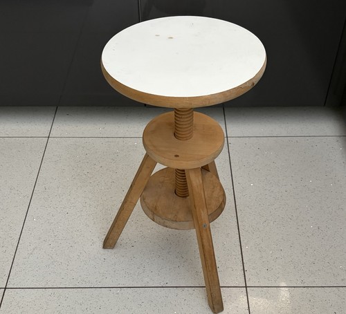 Swivel wooden adjustable - wooden, stool
