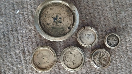 Vintage brass weights - brass,