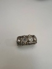 Women’s sliver beaded style ring stretch ring jewellery 