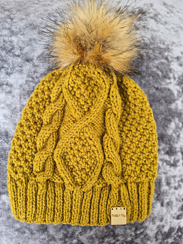 Handmade cable knit faux - cable-knit, fur