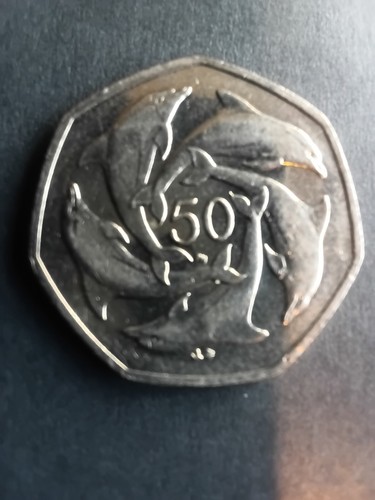 2001 gibraltar dolphin 50p - 2001,