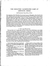 The Neolithic causewayed camp at Abingdon, Berkshire.