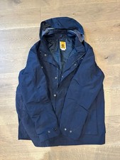 Timberland Men’s Navy Hooded Waterproof Jacket – Outdoor Raincoat Windbreaker