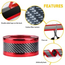 2M*3cm Carbon Fiber Car Sticker Door Sill Scuff Anti Scratch Tape Protection UK