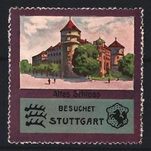 Advertising stamp stuttgart - advertising,