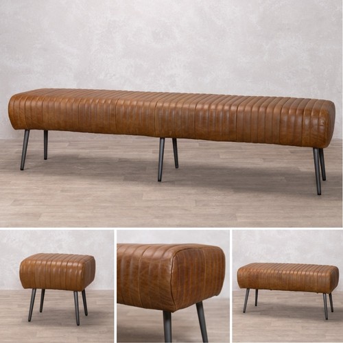 Ribbed full leather dining - full,