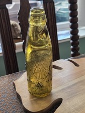 Very Nice! Globe GROVES & WHITNALL LTD Salford Dark Green/Brown 6 oz Codd Bottle