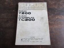 Suzuki T200 TC200 Scrambler 1967 OEM Parts List Catalogue Parts Catalog