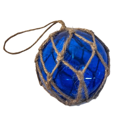 Blue glass fishing - buoy, tiki