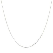 Sterling Silver Very Fine 0.5mm Diamond Cut Curb Chain 14 - 32 Inches
