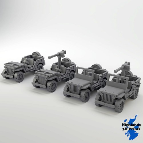 Jeep ww2 tabletop - ww2, 3d