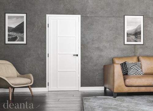 Brixton white primed solid