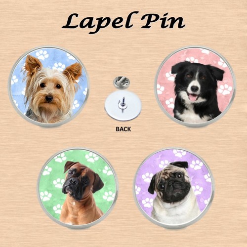 Dog breed lapel pin badge - dog,