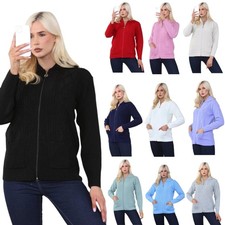 Ladies Zip Cardigan Long