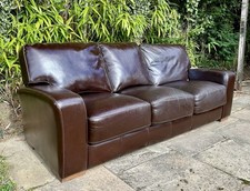 LARGE 3 SEAT BROWN LEATHER