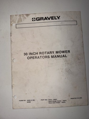 1986 gravely inch - 1986, rotary