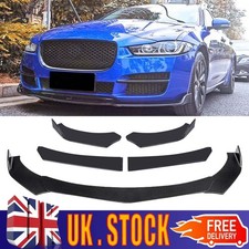 Black Front Bumper Lip Spoiler Splitter Glossy Body For Jaguar XF XE XJ R SPORT