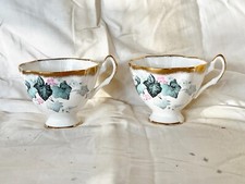 PAIR OF VINTAGE BONE CHINA TEA