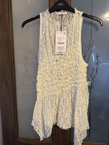 Zara cream sleeveless top - cream,
