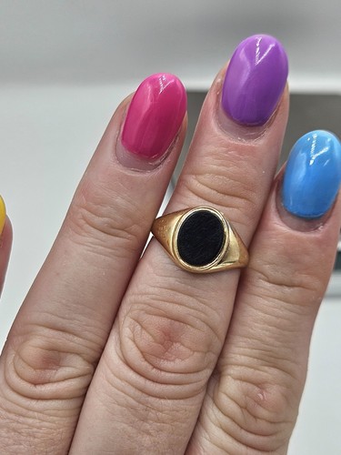 9ct gold onyx - 9ct,