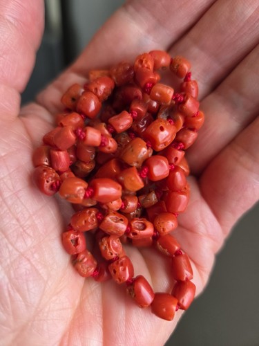 Vintage long red coral - vintage,
