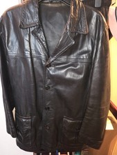 Reiss Men's black leather