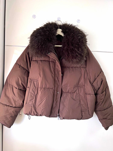 Zara brown short puffer - zara,
