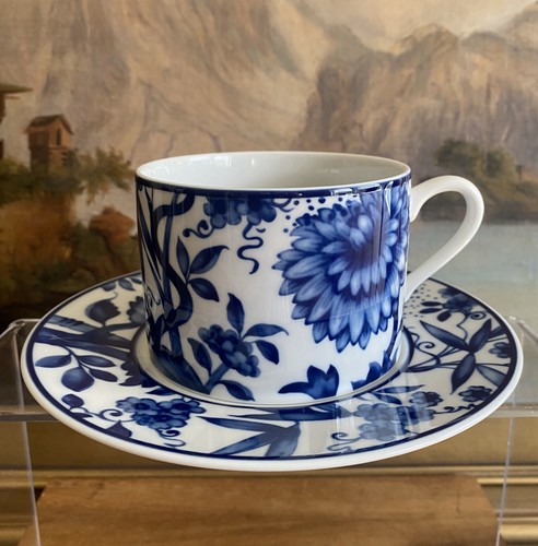 Meissen blue floral cappuccino - meissen,
