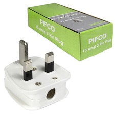 10 x 13A UK 3 Pin Fused White