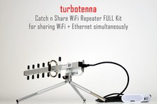 High Gain NextG USB-Yagi TurboTenna directional WiFi Antenna with CnSR Repeater