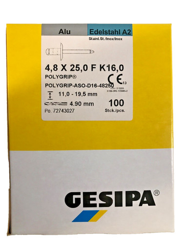 Blind rivets gesipa 1433900 - gesipa,