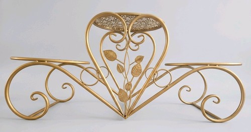 Layer metal gold cake - 3, stand