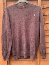 Purple Fleck Jack Wills Jumper (large) In Merino Wool