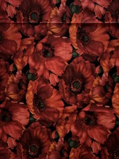 RED POPPIES Floral Cotton