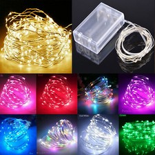 20/30/50/100 LED Battery Micro Rice Wire Copper Fairy String Lights Party Lamp C
