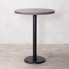 ROUND GREY OAK CAFE BAR TABLE