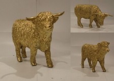 Border Fine Arts Enesco Studio Gold Highland Cow, Calf or Bull