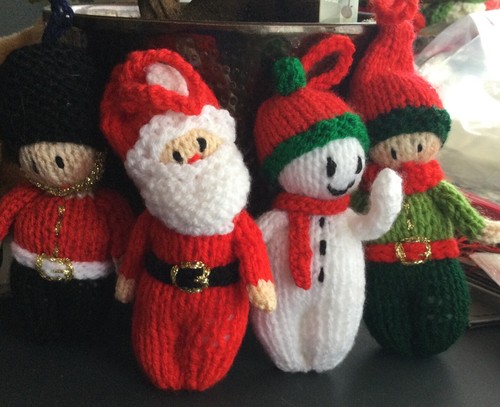 Hand knitted christmas tree - hand,
