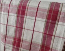 STUNNING *LAURA ASHLEY* HIGHLAND CHECK CRANBERRY FABRIC Price Per Metre  