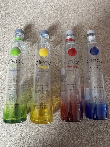 Empty ciroc vodka bottles - 4x,