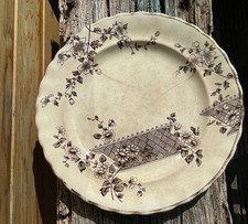 Antique 19thC Aesthetic Plate Essex Ivory K&Co 25cm Victorian Pottery Platter