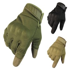 Tactical Hard Knuckle Full Finger Gloves Army Military SAS Cadets Special Forces