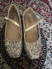 Girls glittery Party Occasion Gold Boots Size 3uk