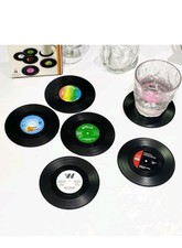 Vinyl Coasters 6 Pack Set