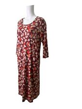 Adini Shift Dress Size Large Cranberry Red Women Cotton Pockets NEW EU44 RRP £64